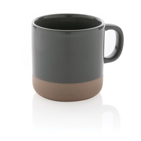 Glazed ceramic mug grey | No Branding | not available | not available