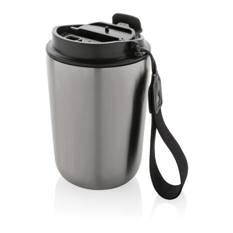 Cuppa RCS re-steel vacuum tumbler with lanyard silver-black | No Branding | not available | not available