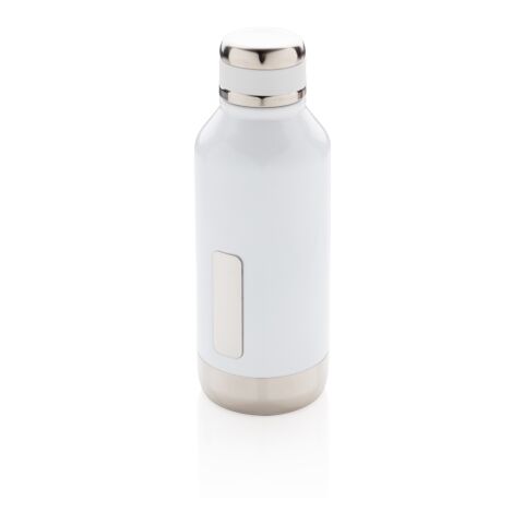Leak proof vacuum bottle with logo plate white | No Branding | not available | not available