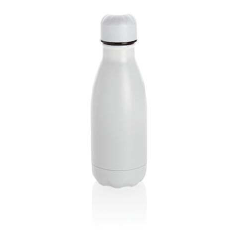 Solid colour vacuum stainless steel bottle 260ml White | No Branding | not available | not available
