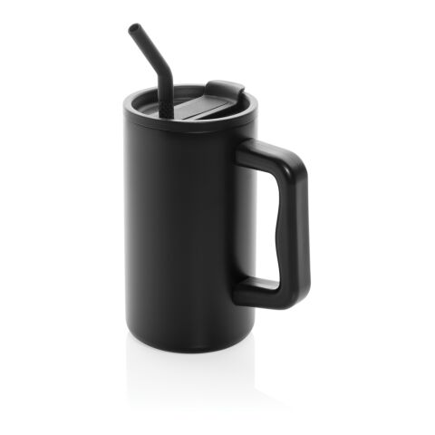 Cube RCS certified recycled steel mug 800ml black | No Branding | not available | not available