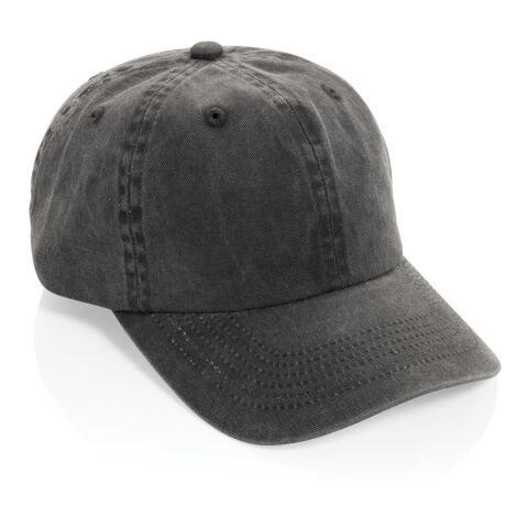 BEAU AWARE™ Washed 6 panel 270gsm cotton twill cap black | No Branding | not available | not available | not available