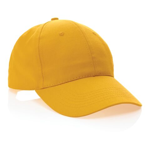 Impact 6 panel 190gr Recycled cotton cap with AWARE™ tracer yellow | No Branding | not available | not available | not available
