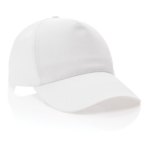 Impact 5 panel 190gr Recycled cotton cap with AWARE™ tracer White | No Branding | not available | not available | not available