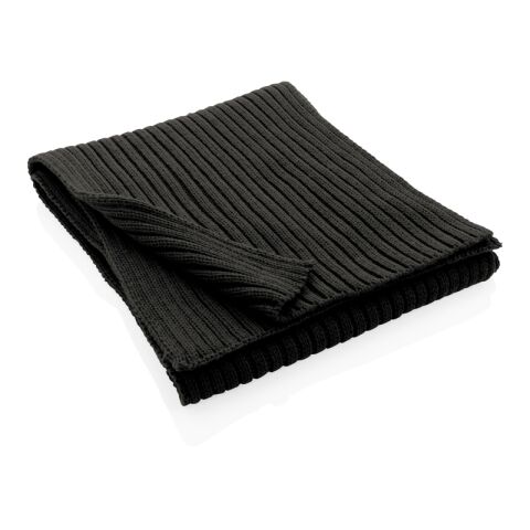 Impact AWARE™ Polylana® knitted scarf 180 x 25cm black | No Branding | not available | not available | not available