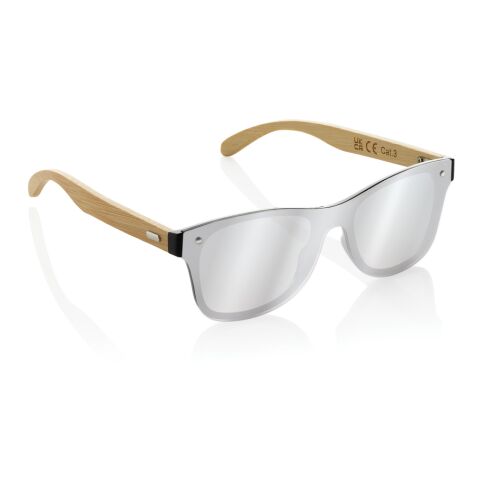 Prism RCS recycled plastic sunglasses with bamboo frame brown | No Branding | not available | not available