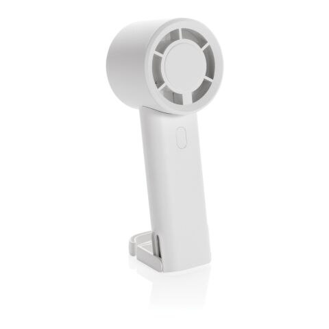 Twist RCS recycled plastic re-chargeable portable fan White | No Branding | not available | not available