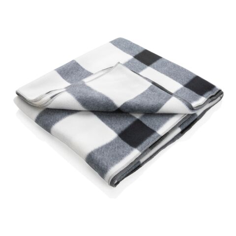 Soft plaid fleece blanket White | No Branding | not available | not available | not available
