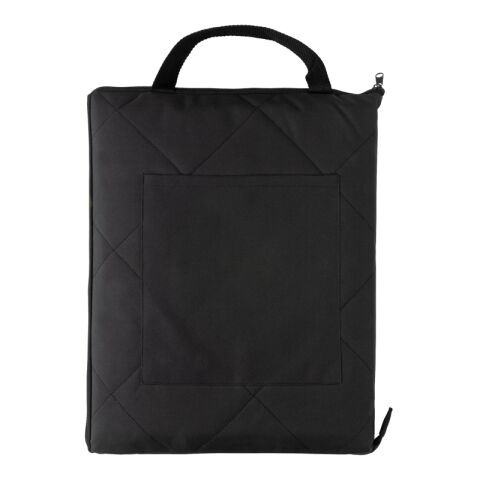 Impact Aware™ RPET foldable quilted picnic blanket black | No Branding | not available | not available | not available
