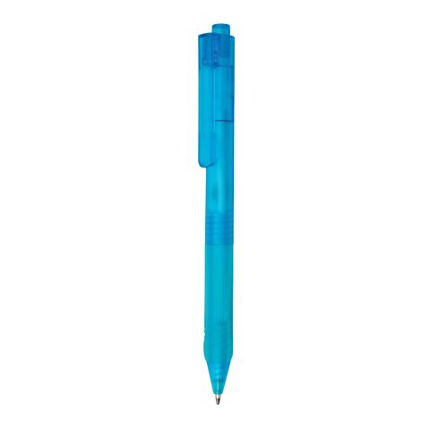 X9 frosted pen with silicone grip blue | No Branding | not available | not available