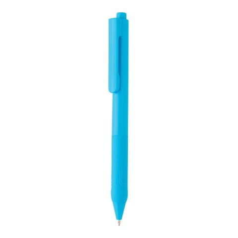 X9 solid pen with silicone grip blue | No Branding | not available | not available