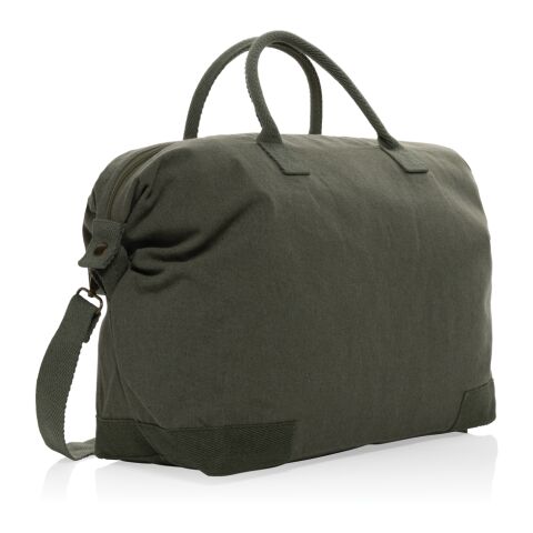 Kezar AWARE™ 500 gsm recycled canvas deluxe weekend bag green | No Branding | not available | not available | not available