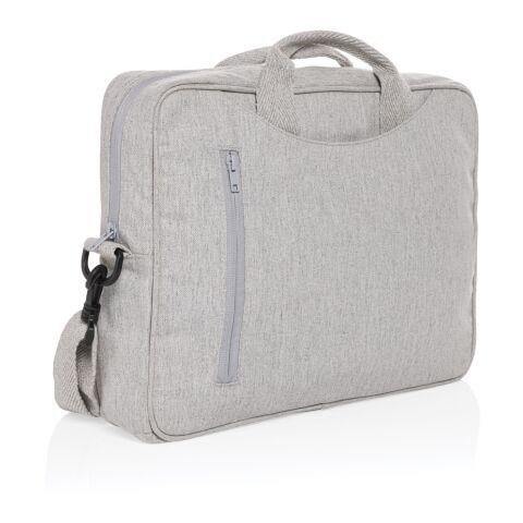 Laluka AWARE™ recycled cotton 15.4 inch laptop bag grey | No Branding | not available | not available | not available