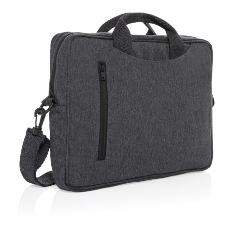 Laluka AWARE™ recycled cotton 15.4 inch laptop bag anthracite | No Branding | not available | not available | not available