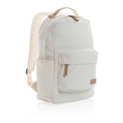 Impact AWARE™ 16 oz. recycled canvas backpack white