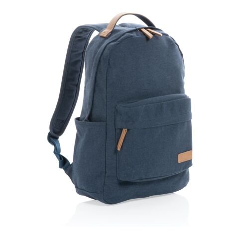 Impact AWARE™ 16 oz. recycled canvas backpack blue | No Branding | not available | not available | not available