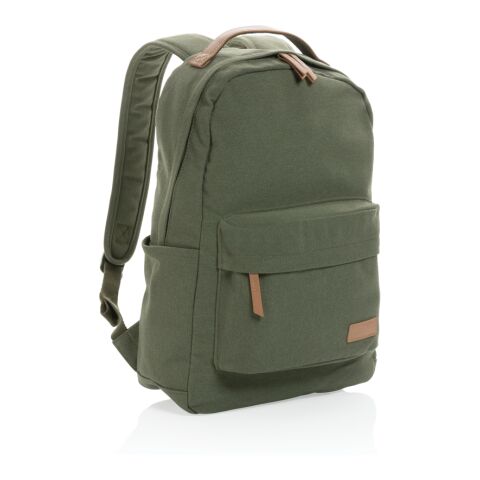 Impact AWARE™ 16 oz. recycled canvas backpack green | No Branding | not available | not available | not available