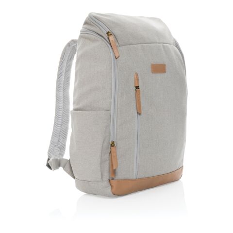 Impact AWARE™ 16 oz. rcanvas 15 inch laptop backpack grey | No Branding | not available | not available | not available