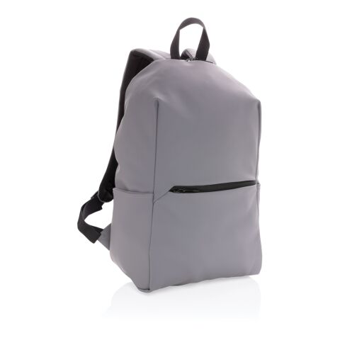 Smooth PU 15.6&quot; Laptop Backpack grey | No Branding | not available | not available