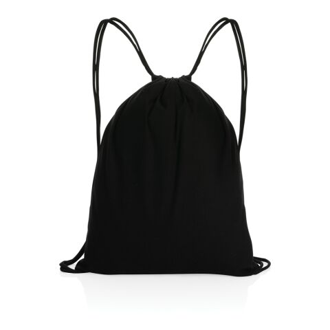 Impact AWARE™ Recycled cotton drawstring backpack 145g black | No Branding | not available | not available | not available