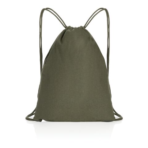 Impact AWARE™ Recycled cotton drawstring backpack 145g green | No Branding | not available | not available | not available