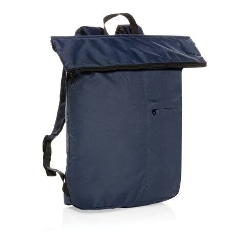 Dillon AWARE™ RPET lighweight foldable backpack navy | No Branding | not available | not available | not available