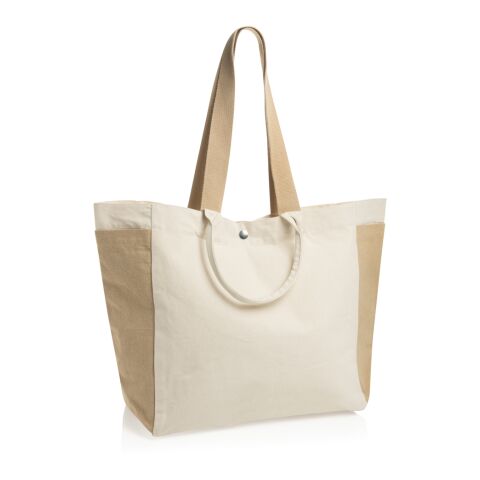 BEAU AWARE™ 400gsm recycled canvas all-round shopper white