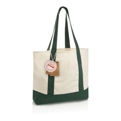 SHOP LOCAL AWARE™ recycled cotton 350gsm Tote bag green