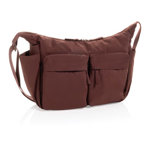 KENTO URBAN RCS recycled nylon padded crossover bag burgundy