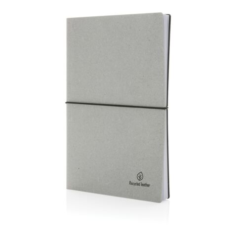A5 recycled leather notebook light grey | No Branding | not available | not available