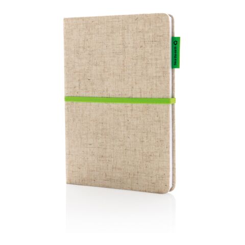 A5 Eco jute notebook green-green | No Branding | not available | not available