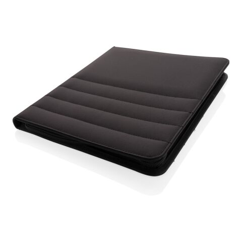 Impact AWARE™ RPET A4 portfolio with zipper black | No Branding | not available | not available