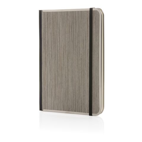 Treeline A5 wooden cover deluxe notebook grey | No Branding | not available | not available