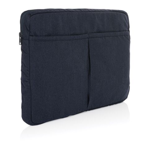 Laluka AWARE™ recycled cotton 15.6 inch laptop sleeve navy | No Branding | not available | not available | not available