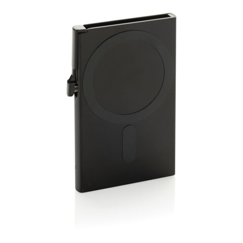Standard aluminium RFID magnetic phone cardholder black | No Branding | not available | not available