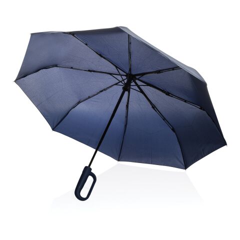 Yara 21" AWARE™ RPET solid colour umbrella with carabiner navy | No Branding | not available | not available