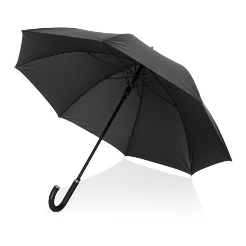 Swiss Peak Vero Aware™ RPET 25” umbrella w luxe handle black | No Branding | not available | not available