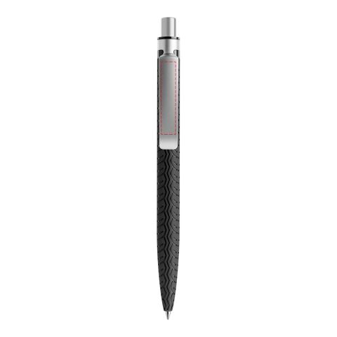 Prodir QS03 push ballpoint pen matt with metal clip black-silver | Without Branding | Black