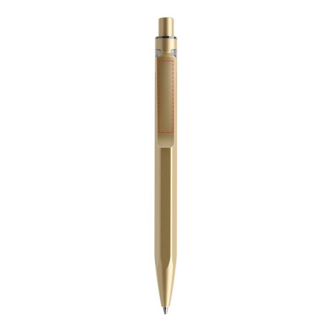 Prodir QS50 push ballpoint pen Stone with metal clip gold-gold | Without Branding | Black