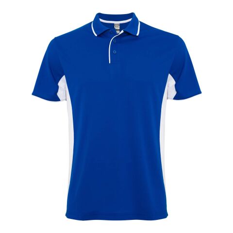 Montmelo short sleeve unisex sports polo Standard | Royal blue-White | roly-3XL | No Branding | not available | not available | not available