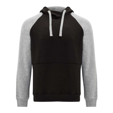 Badet unisex two-tone hoodie Standard | Solid black-Heather grey | roly-2XL | No Branding | not available | not available | not available
