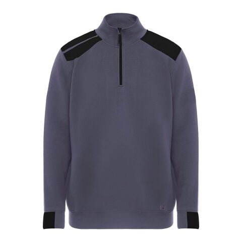 Maverick 280 g/m2 men's half zip sweater Standard | Lead-Solid black | 3XL | No Branding | not available | not available | not available