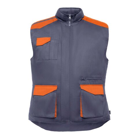 Armada multi-pocket workwear vest Standard | Lead-Orange | L | No Branding | not available | not available | not available