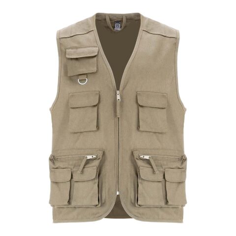Venera 200 g/m2 v-neck multi-pocket workwear vest  Standard | Dark Sand | S | No Branding | not available | not available | not available