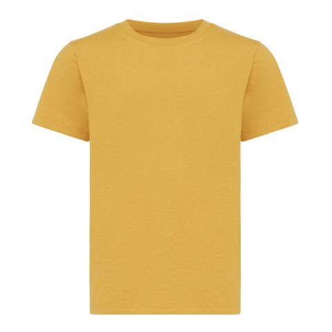 Iqoniq Koli kids recycled cotton t-shirt ochre yellow | 5-6 | No Branding | not available | not available | not available