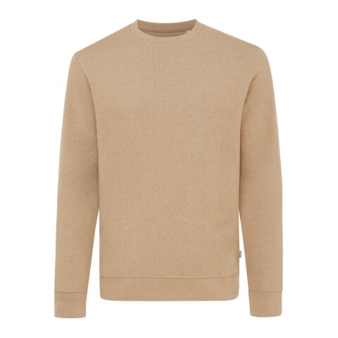 Iqoniq Denali recycled cotton crew neck undyed heather brown | XL | No Branding | not available | not available | not available