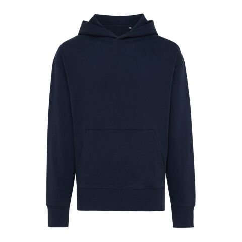 Iqoniq Yoho recycled cotton relaxed hoodie navy | S | No Branding | not available | not available | not available