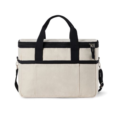 VINGA Volonne AWARE™ recycled canvas cooler basket off white-black | No Branding | not available | not available | not available