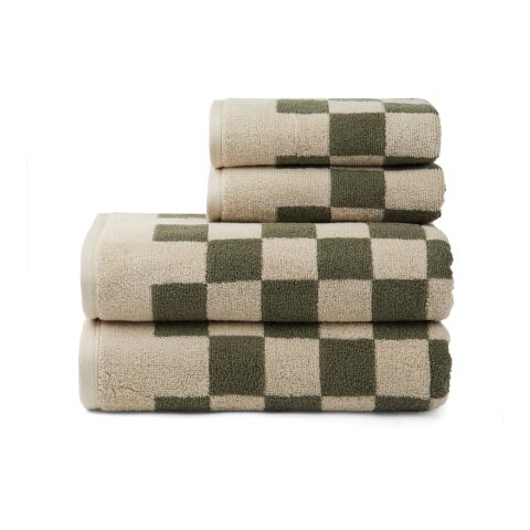 VINGA Elba OCS organic cotton towel, 4 pcs set green-grey | No Branding | not available | not available | not available