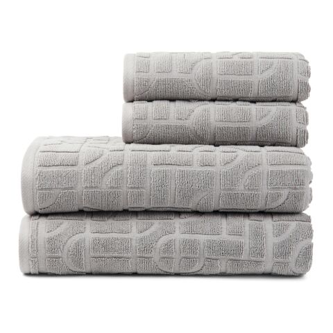 VINGA Verso OCS organic cotton towel, 4 pcs set grey | No Branding | not available | not available | not available